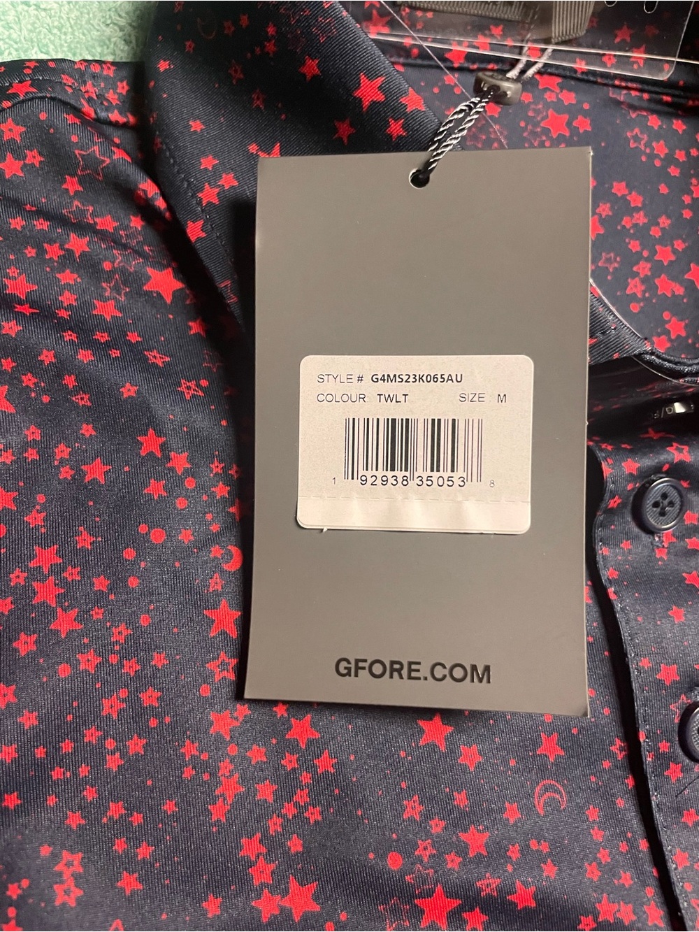 G/FORE Performance Polo Red Star Print - Picture 5 of 8
